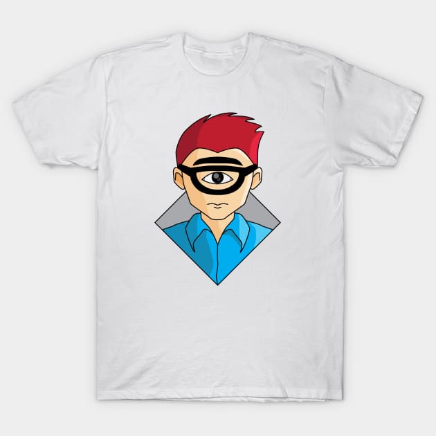 Red Haired Cyclops T-Shirt by inotyler